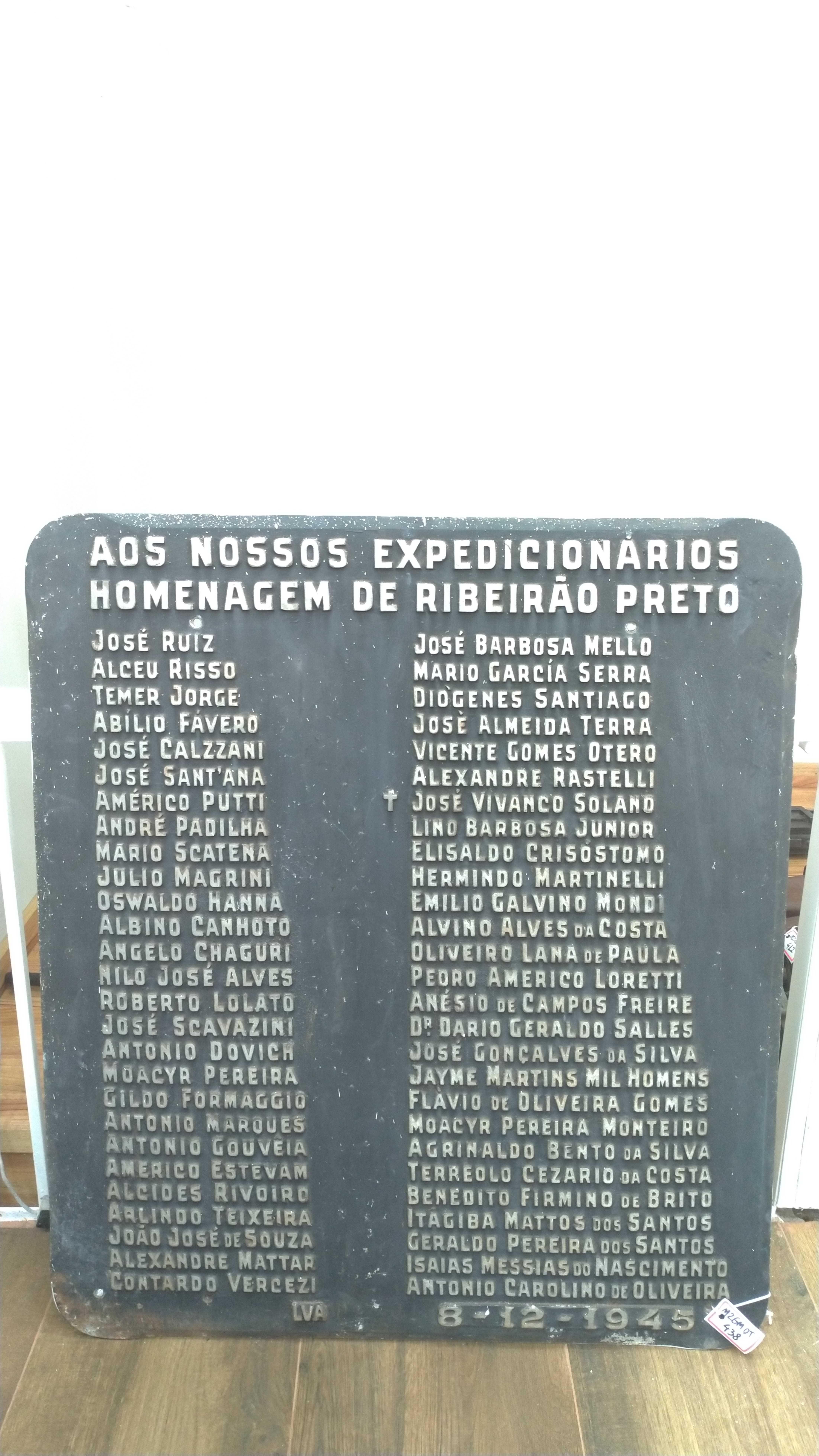 Placa Monumento Expedicionários